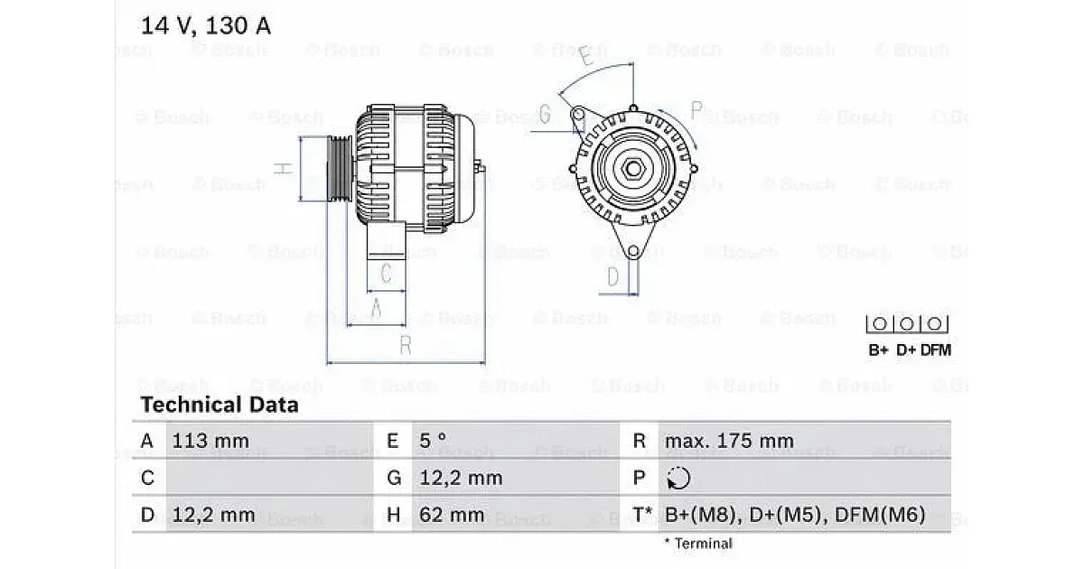 0986048801 - BOSCH - Генератор