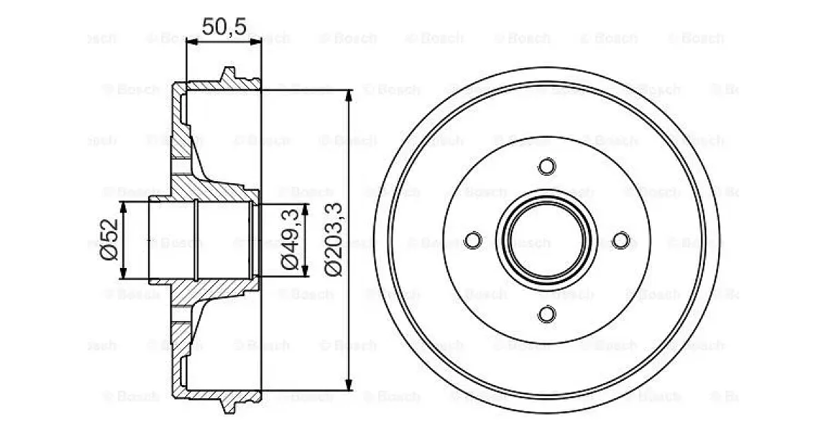 0986477210 - BOSCH - Тормозной барабан