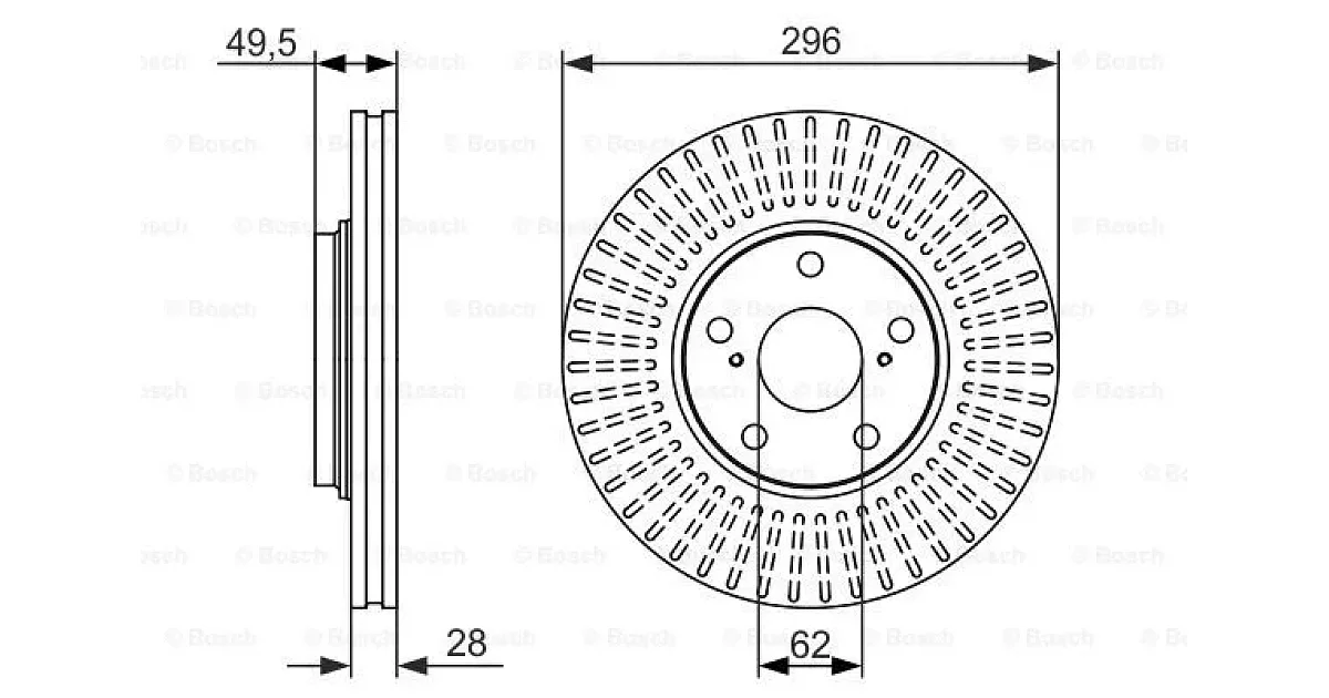 0986479664 - BOSCH - Тормозной диск