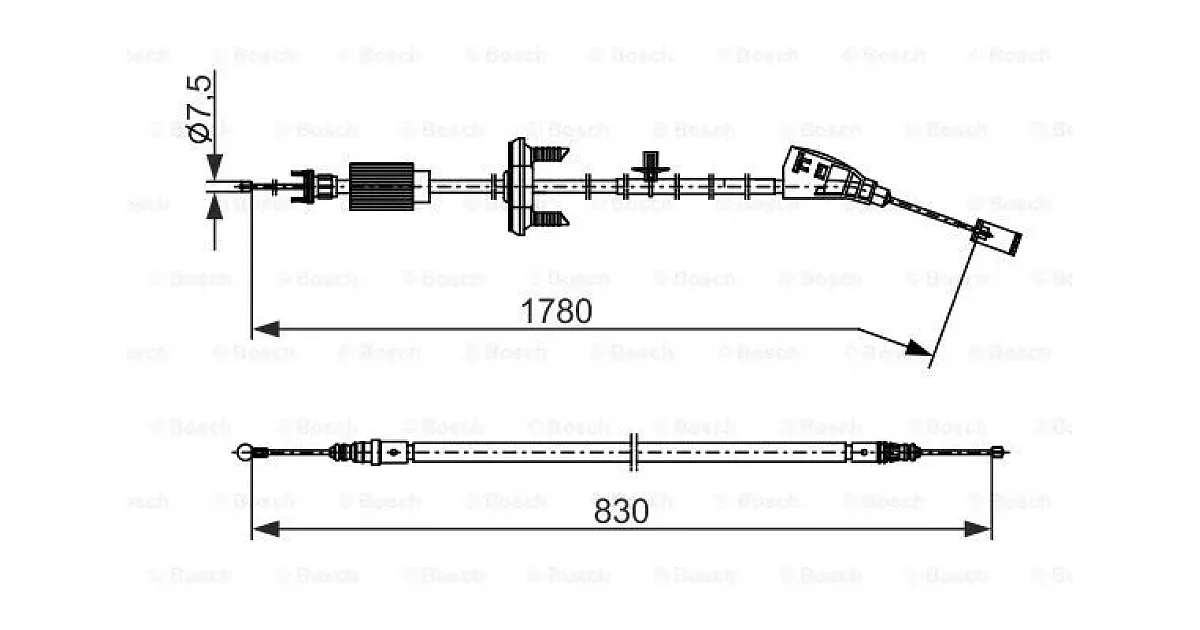 1987482797 - BOSCH - Тросик, cтояночный тормоз