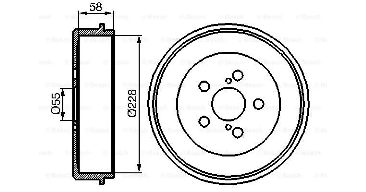 0986477140 - BOSCH - Тормозной барабан