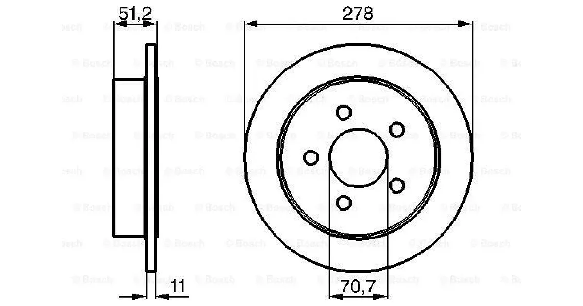 0986478487 - BOSCH - Тормозной диск