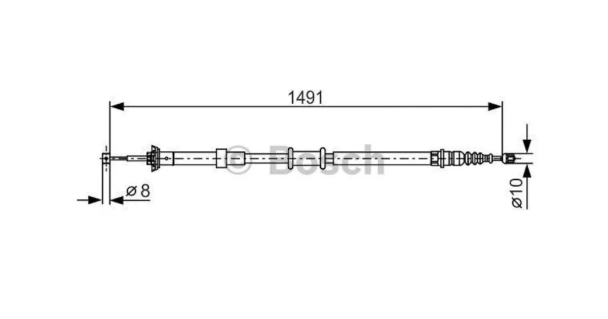 1987482202 - BOSCH - Тросик, cтояночный тормоз