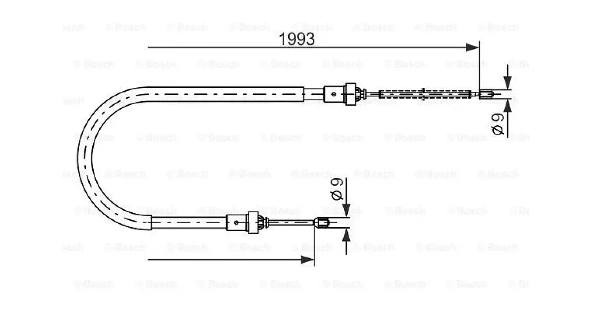 1987482233 - BOSCH - Тросик, cтояночный тормоз