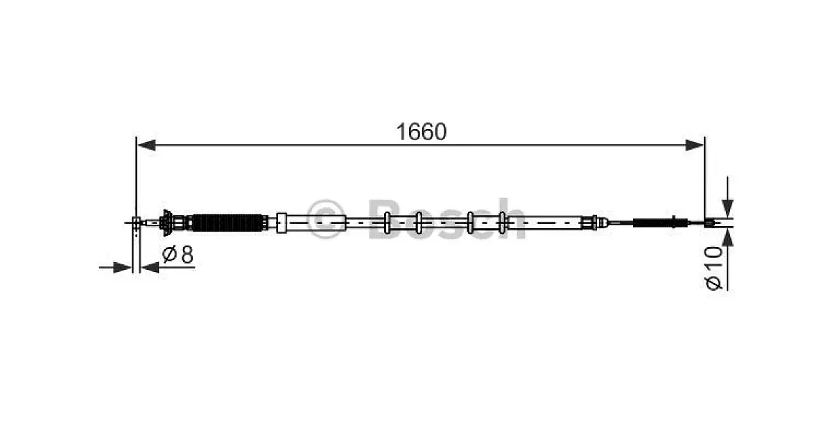 1987477973 - BOSCH - Тросик, cтояночный тормоз
