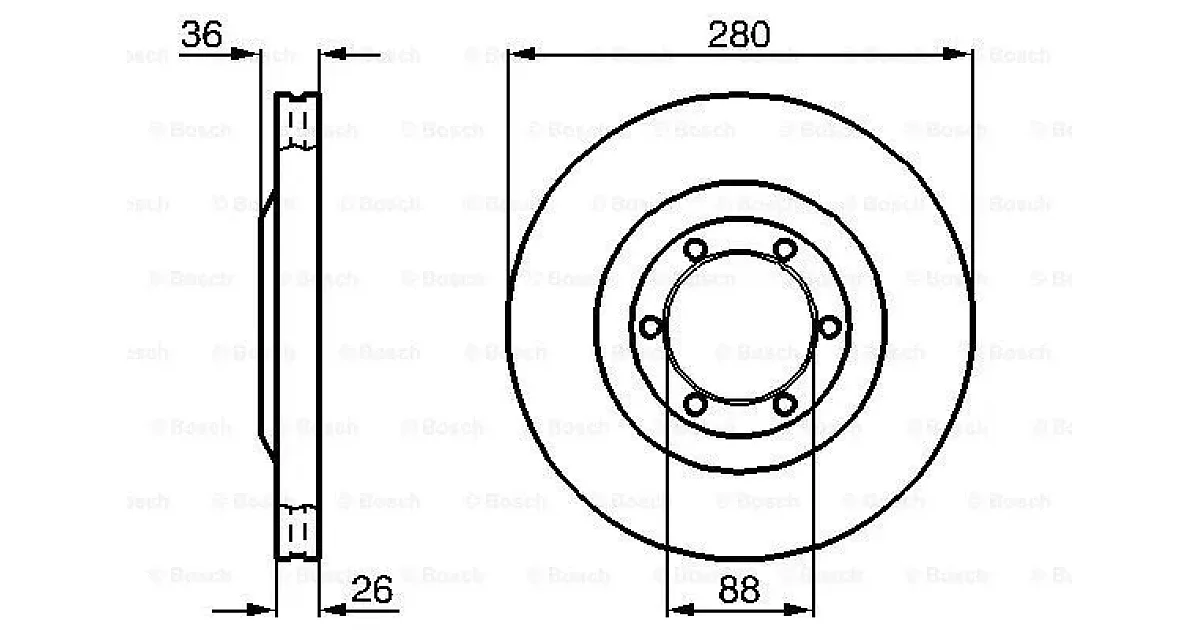 0986478437 - BOSCH - Тормозной диск