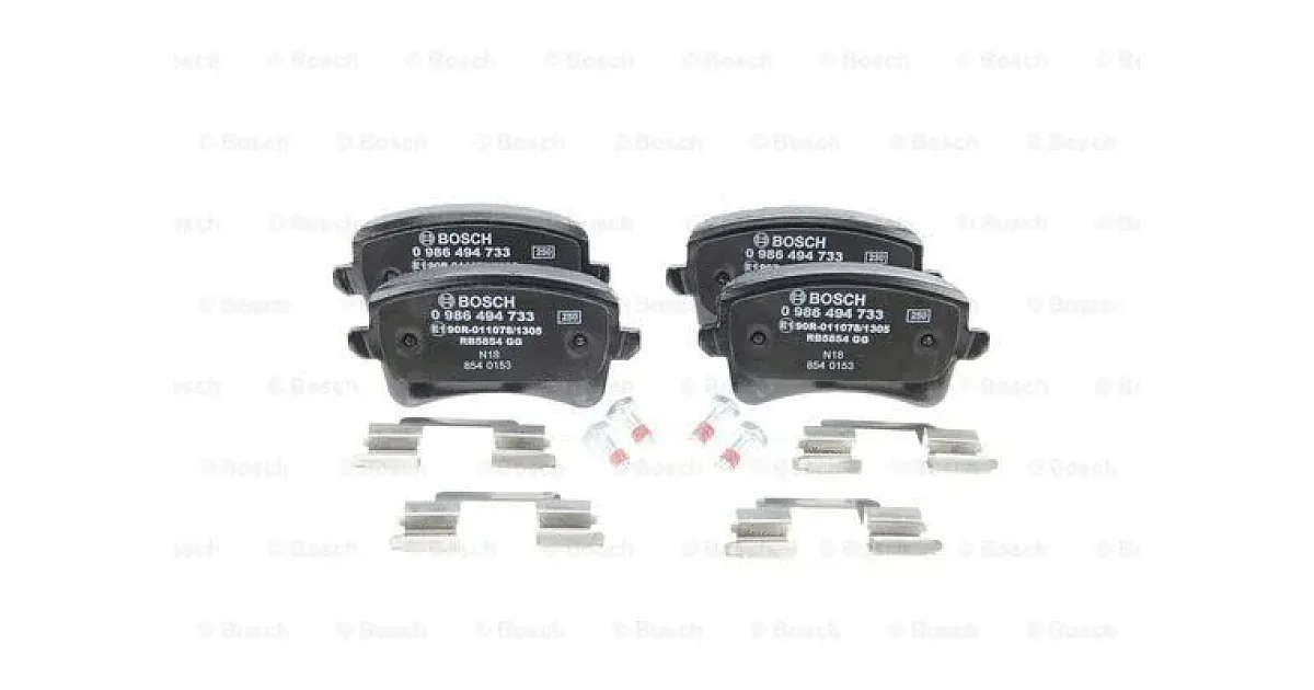 0986494733 - BOSCH - Комплект тормозных колодок, дисковый тормоз