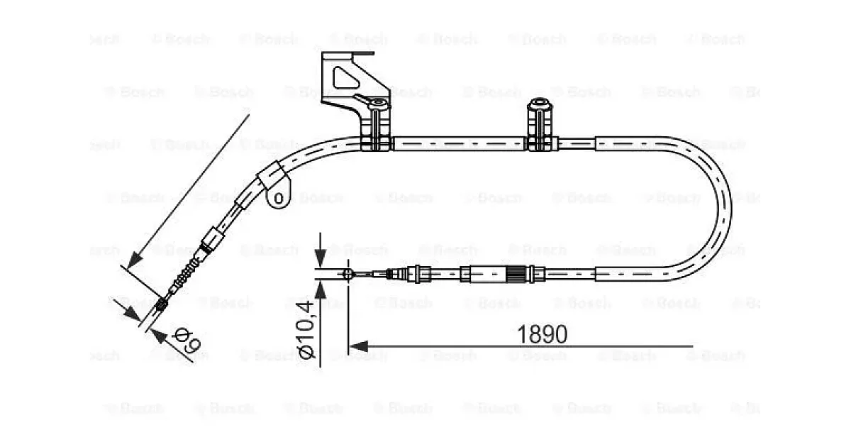 1987477803 - BOSCH - Тросик, cтояночный тормоз