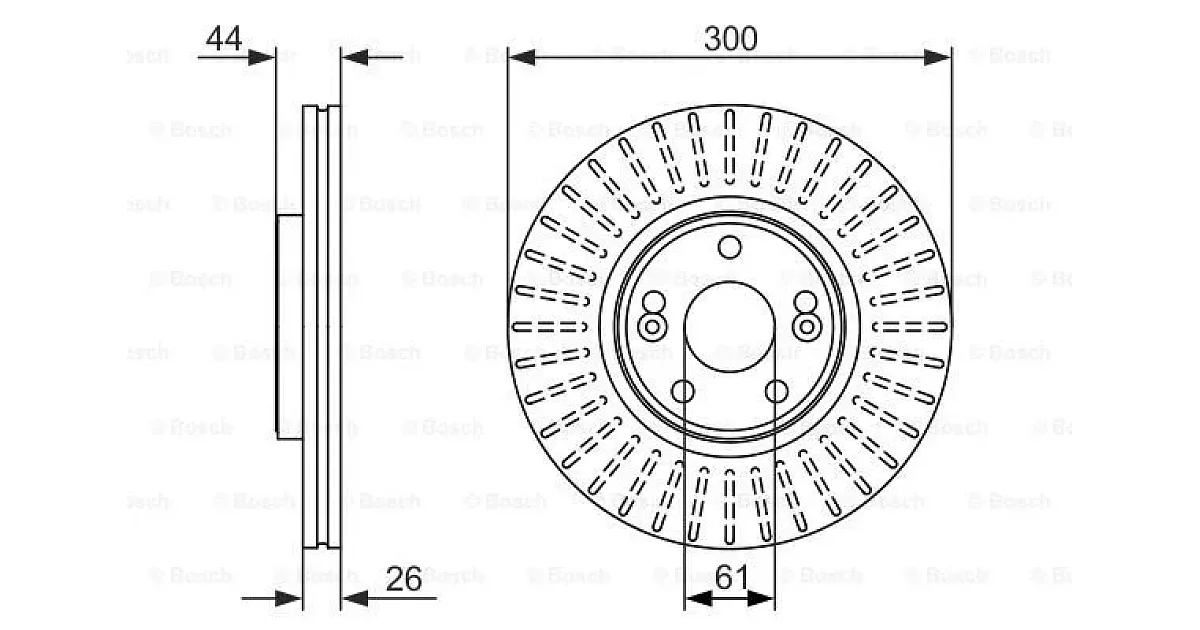 0986479668 - BOSCH - Тормозной диск