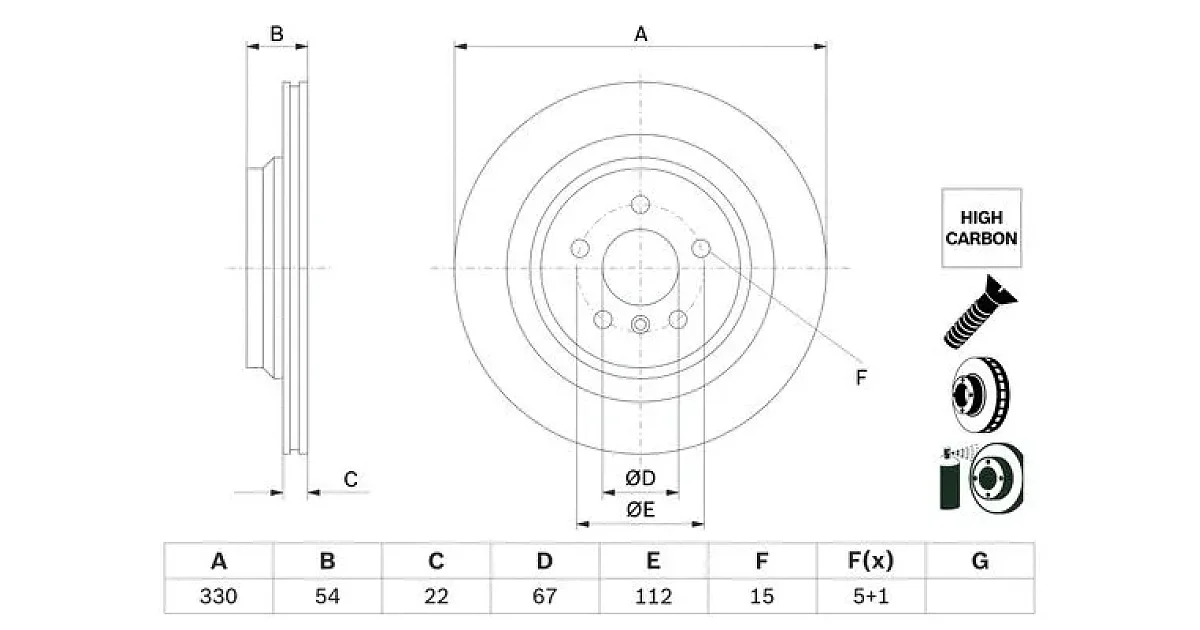 0986479E97 - BOSCH - Тормозной диск