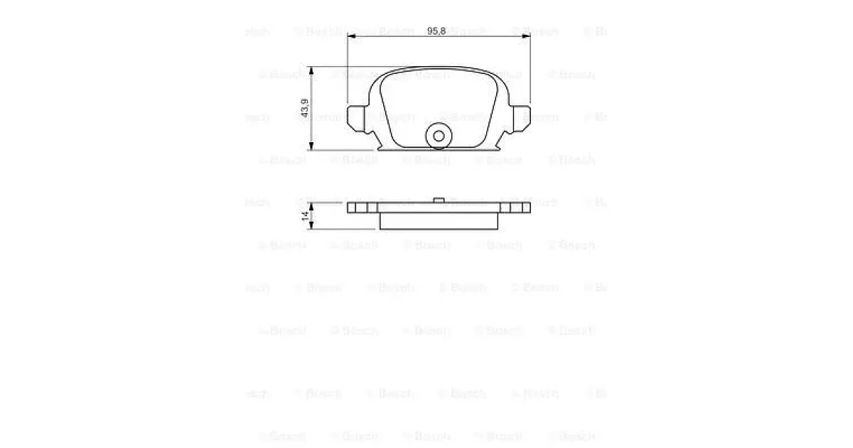 0986494340 - BOSCH - Комплект тормозных колодок, дисковый тормоз