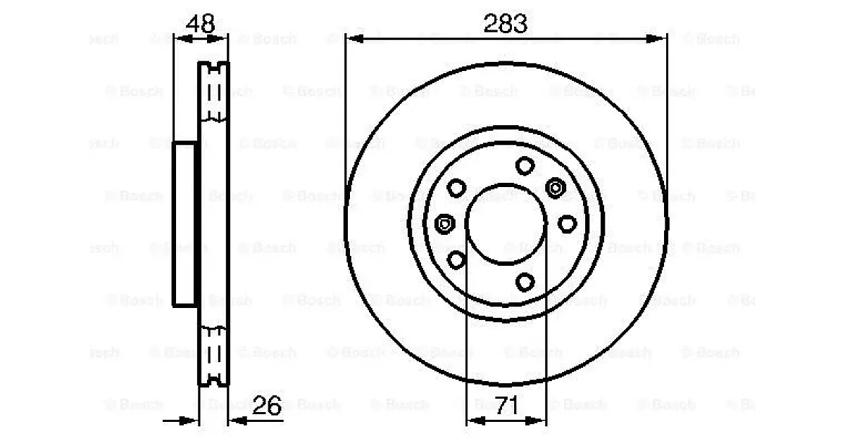 0986478732 - BOSCH - Тормозной диск