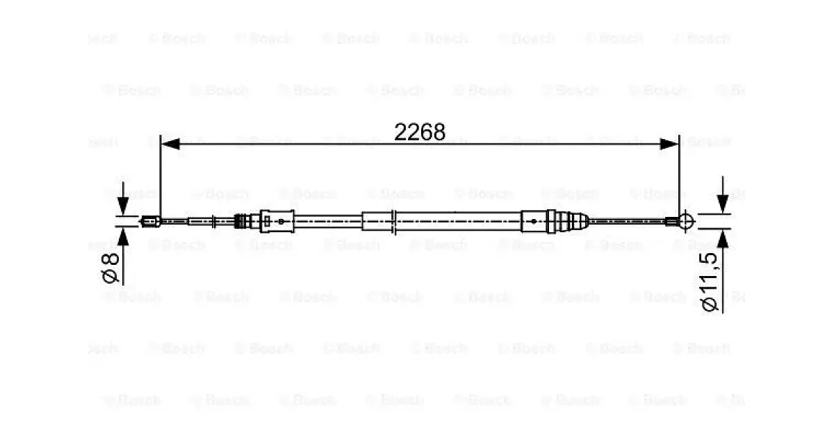 1987482409 - BOSCH - Тросик, cтояночный тормоз