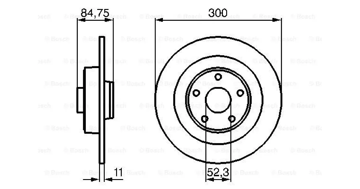 0986479083 - BOSCH - Тормозной диск