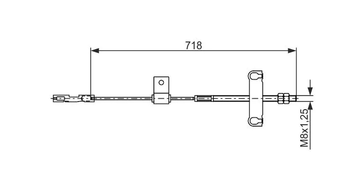 1987482877 - BOSCH - Тросик, cтояночный тормоз