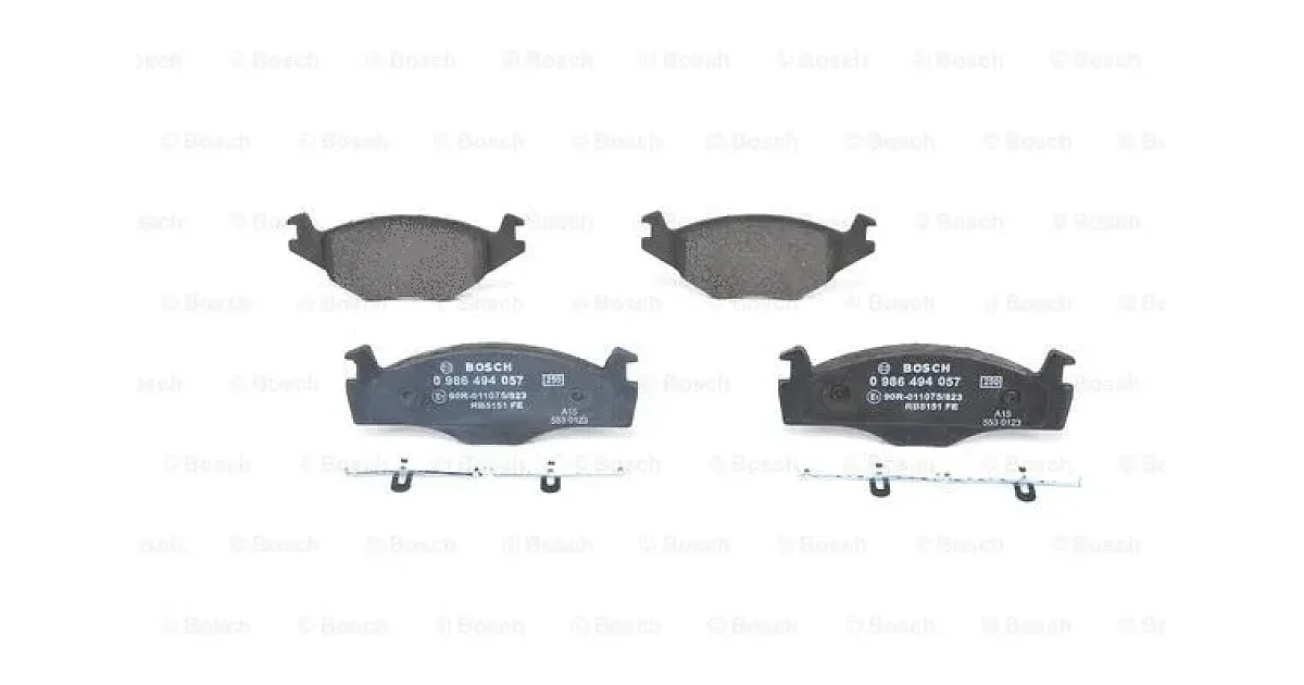0986494057 - BOSCH - Комплект тормозных колодок, дисковый тормоз