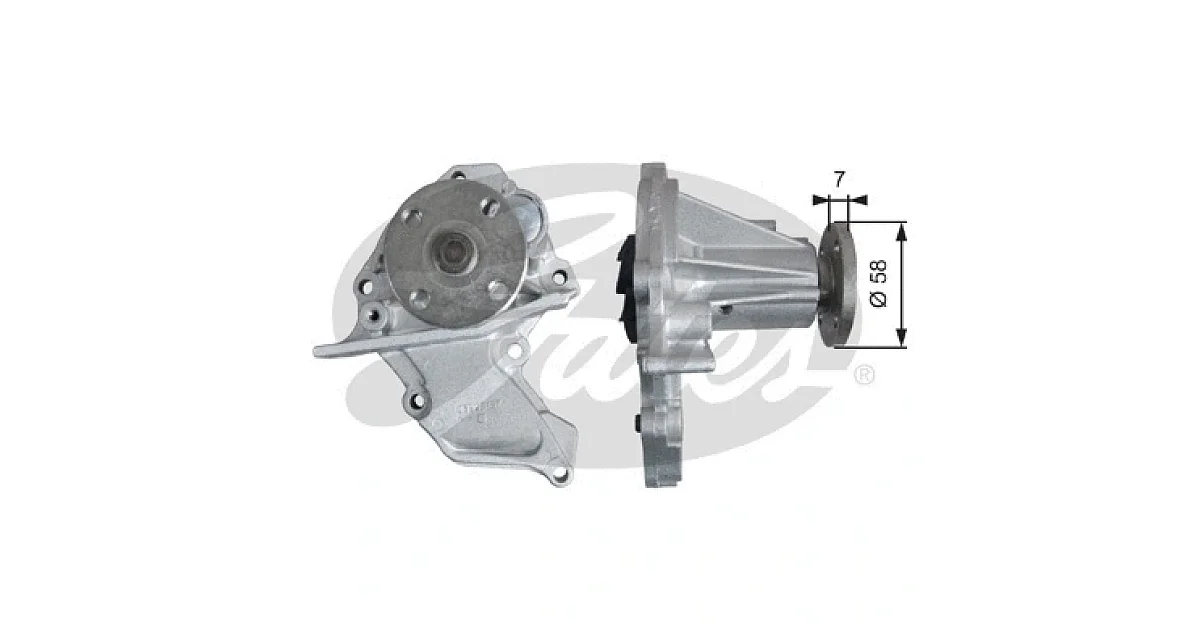 GATES WP0118, Водяной насос, охлаждение двигателя