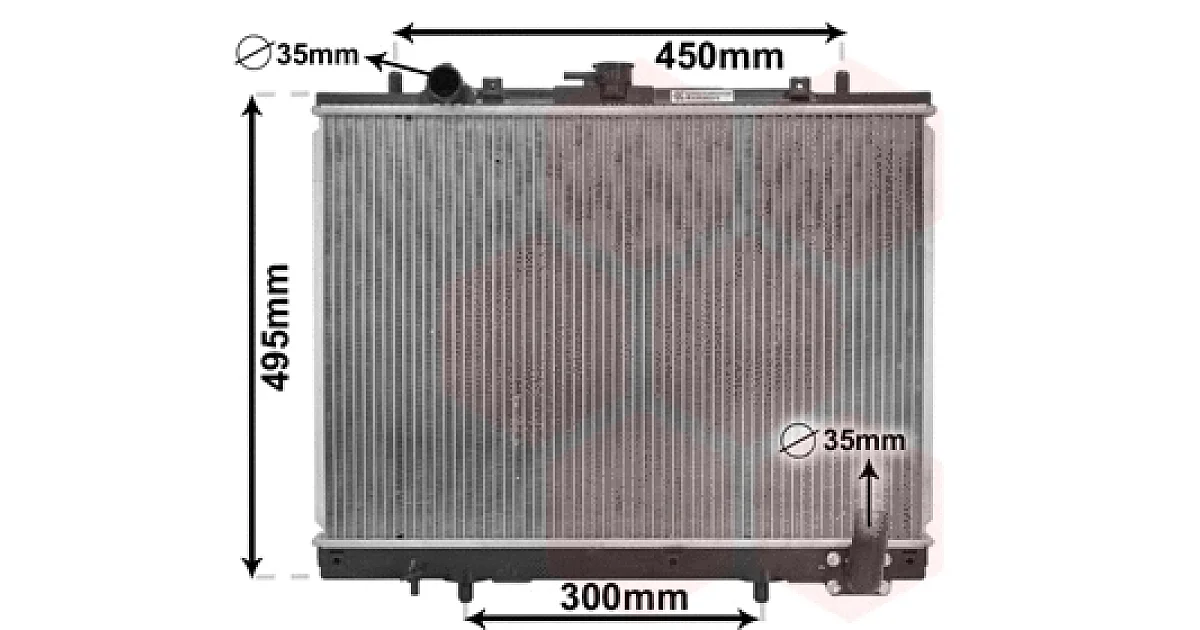 VAN WEZEL 32002161, Радиатор, охлаждение двигателя