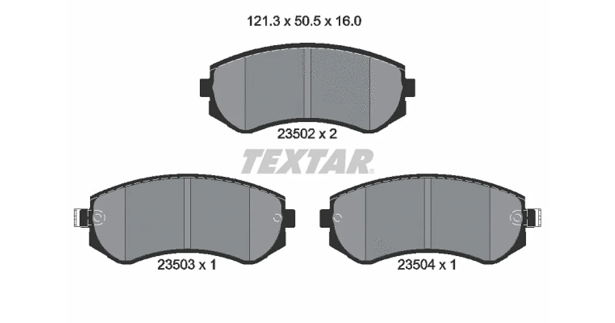 TEXTAR 2350201, Комплект тормозных колодок, дисковый тормоз
