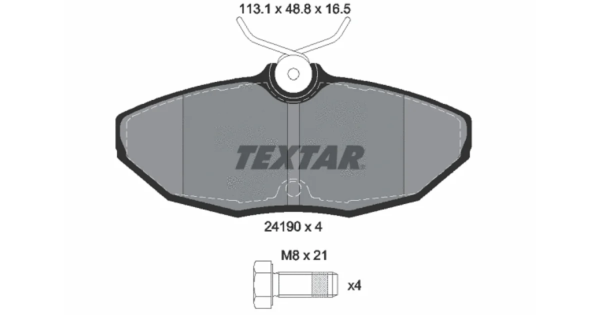 2419001 - TEXTAR - Комплект тормозных колодок, дисковый тормоз