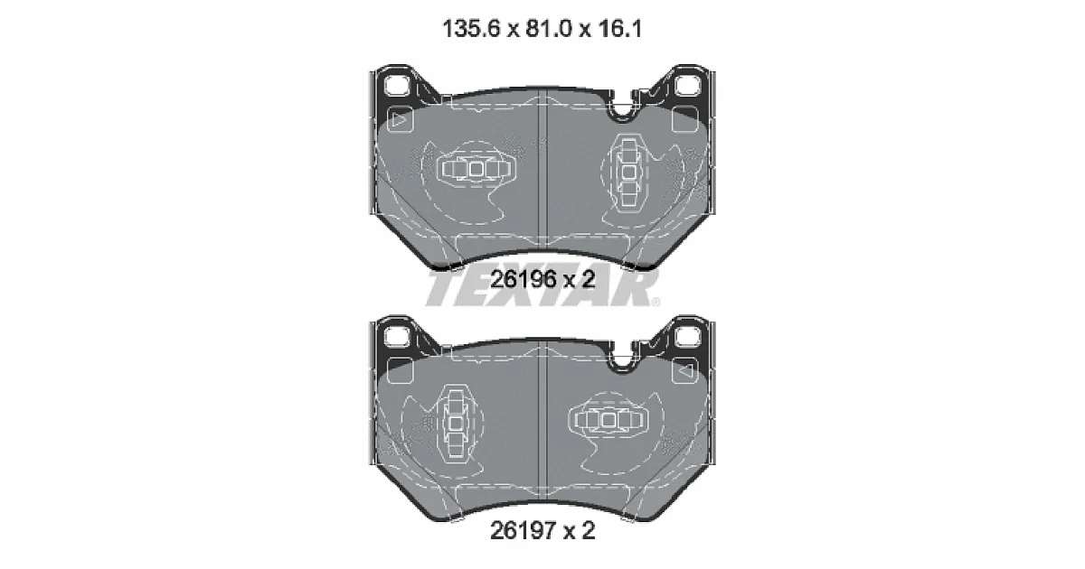 TEXTAR 2619601, Комплект тормозных колодок, дисковый тормоз
