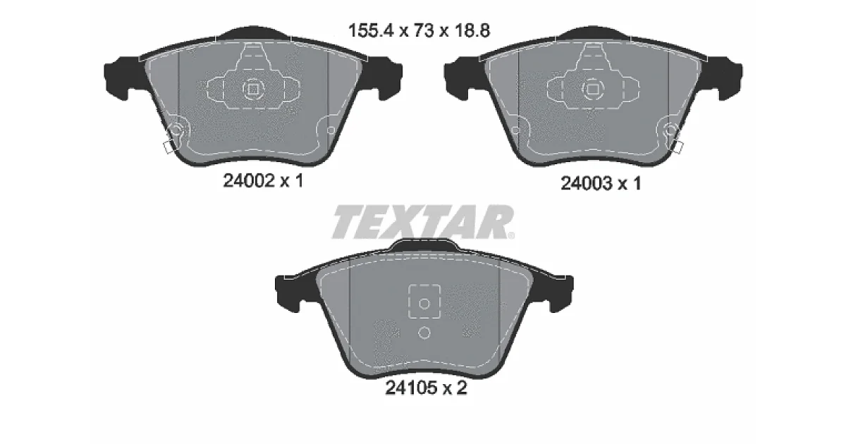TEXTAR 2400201, Комплект тормозных колодок, дисковый тормоз