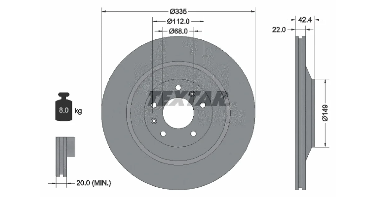 92177005 - TEXTAR - Тормозной диск