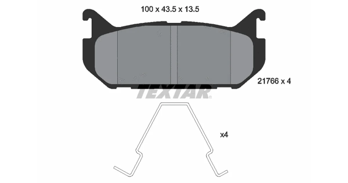 TEXTAR 2176603, Комплект тормозных колодок, дисковый тормоз
