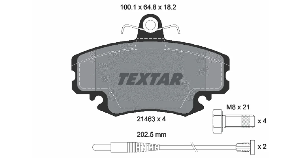 TEXTAR 2146304, Комплект тормозных колодок, дисковый тормоз