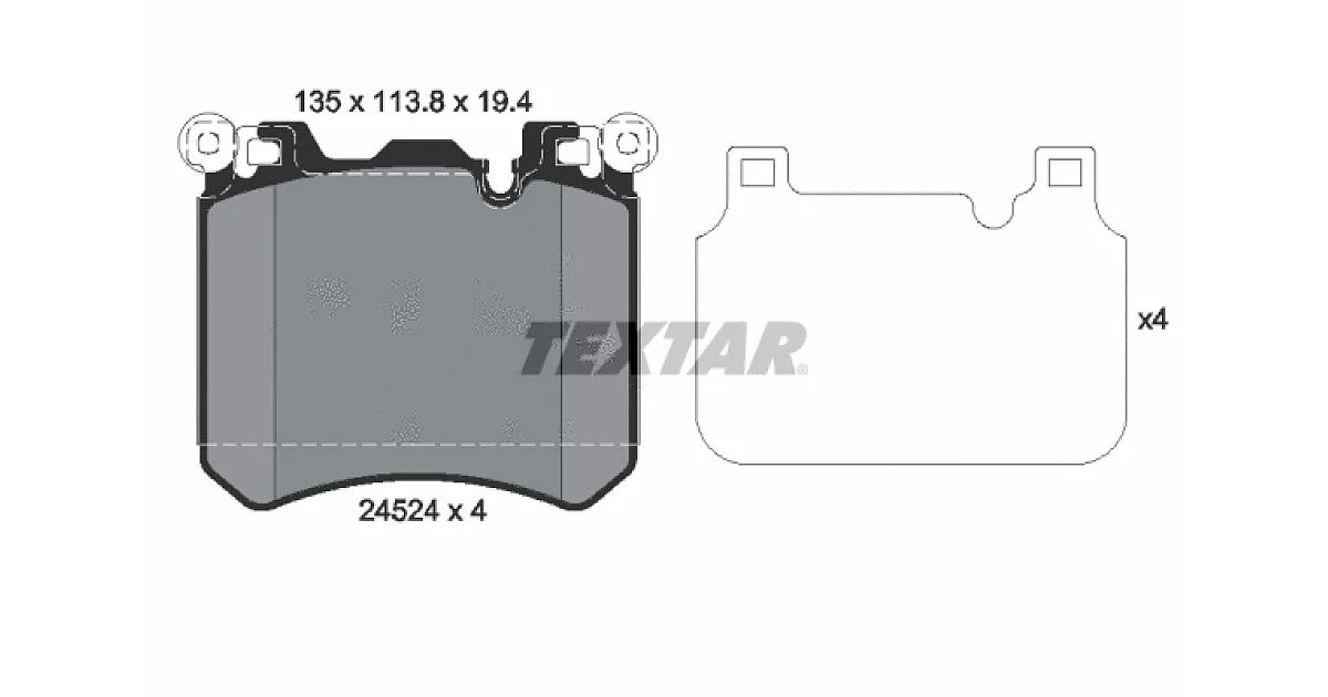 TEXTAR 2452401, Комплект тормозных колодок, дисковый тормоз