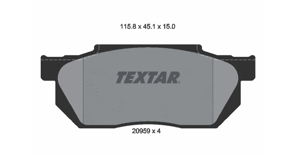 TEXTAR 2095901, Комплект тормозных колодок, дисковый тормоз