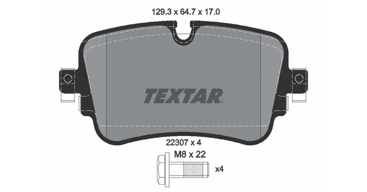 TEXTAR 2230701, Комплект тормозных колодок, дисковый тормоз