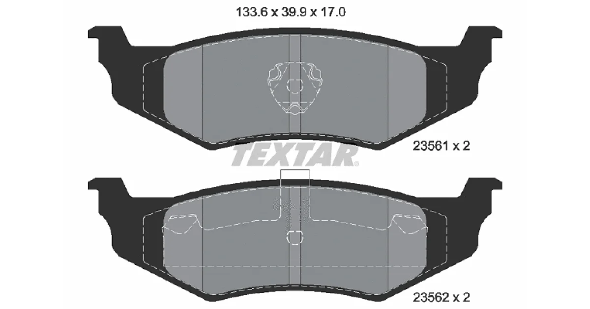 TEXTAR 2356102, Комплект тормозных колодок, дисковый тормоз