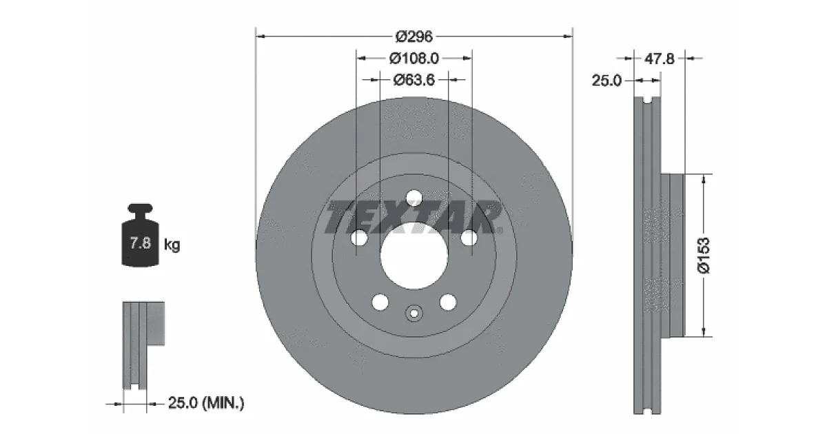TEXTAR 92323905, Тормозной диск
