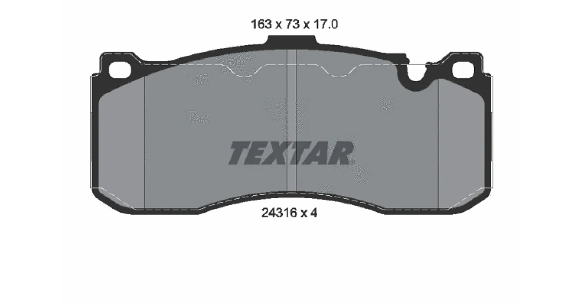 TEXTAR 2431601, Комплект тормозных колодок, дисковый тормоз