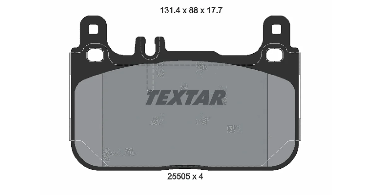TEXTAR 2550501, Комплект тормозных колодок, дисковый тормоз