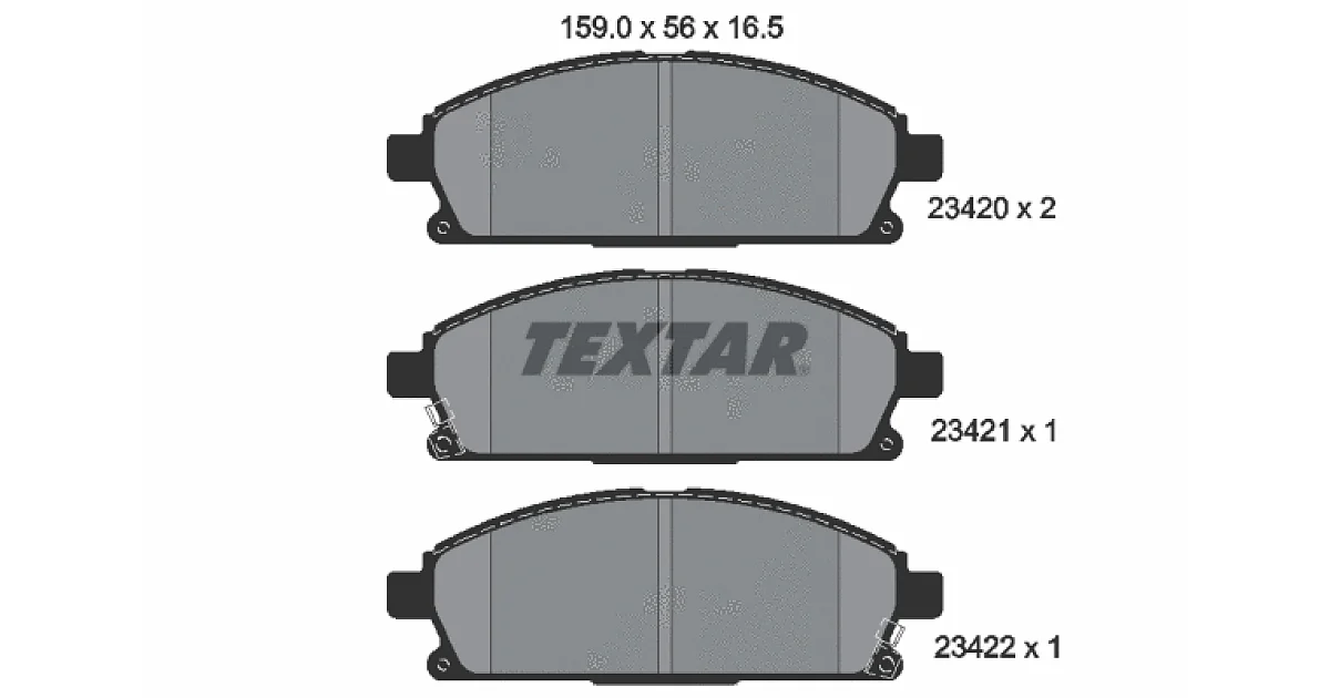TEXTAR 2342001, Комплект тормозных колодок, дисковый тормоз