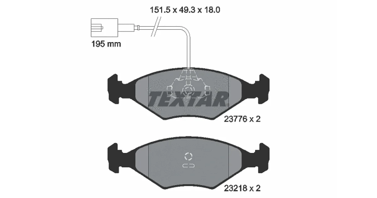 TEXTAR 2377601, Комплект тормозных колодок, дисковый тормоз