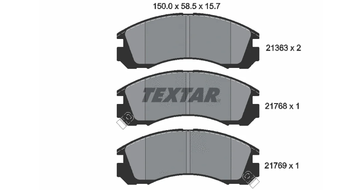 TEXTAR 2136301, Комплект тормозных колодок, дисковый тормоз