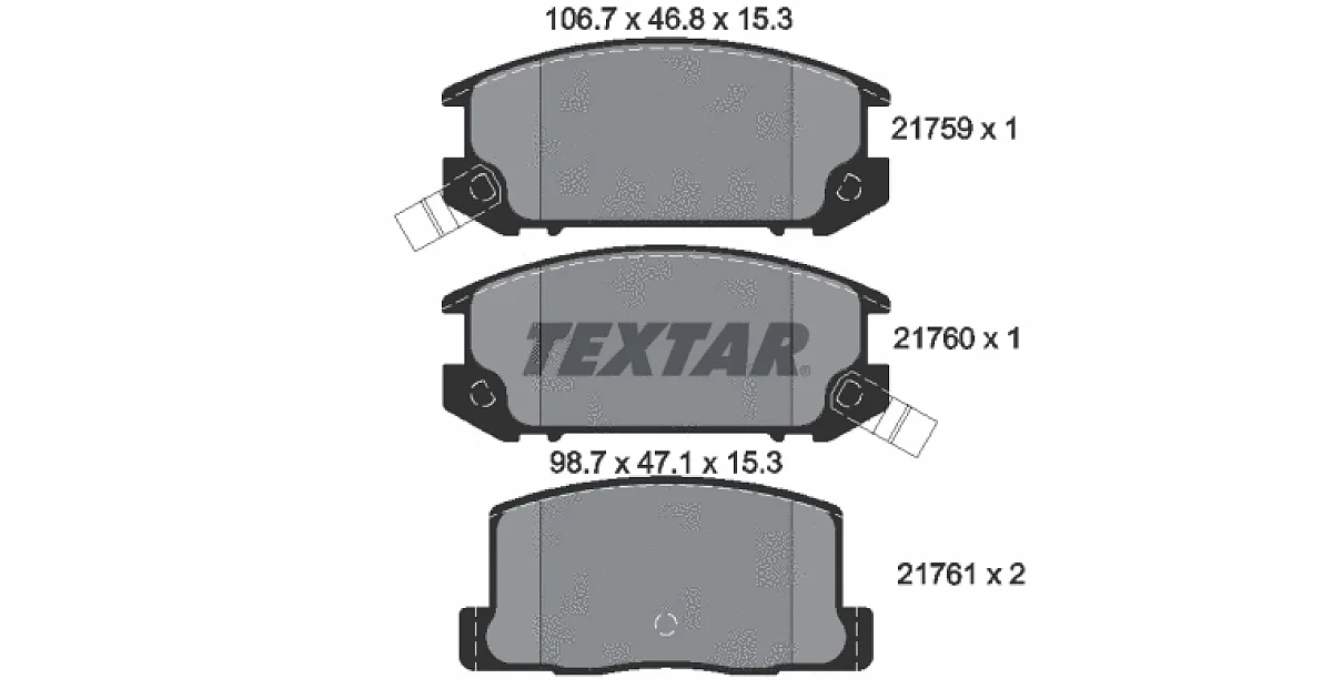 2175901 - TEXTAR - Комплект тормозных колодок, дисковый тормоз