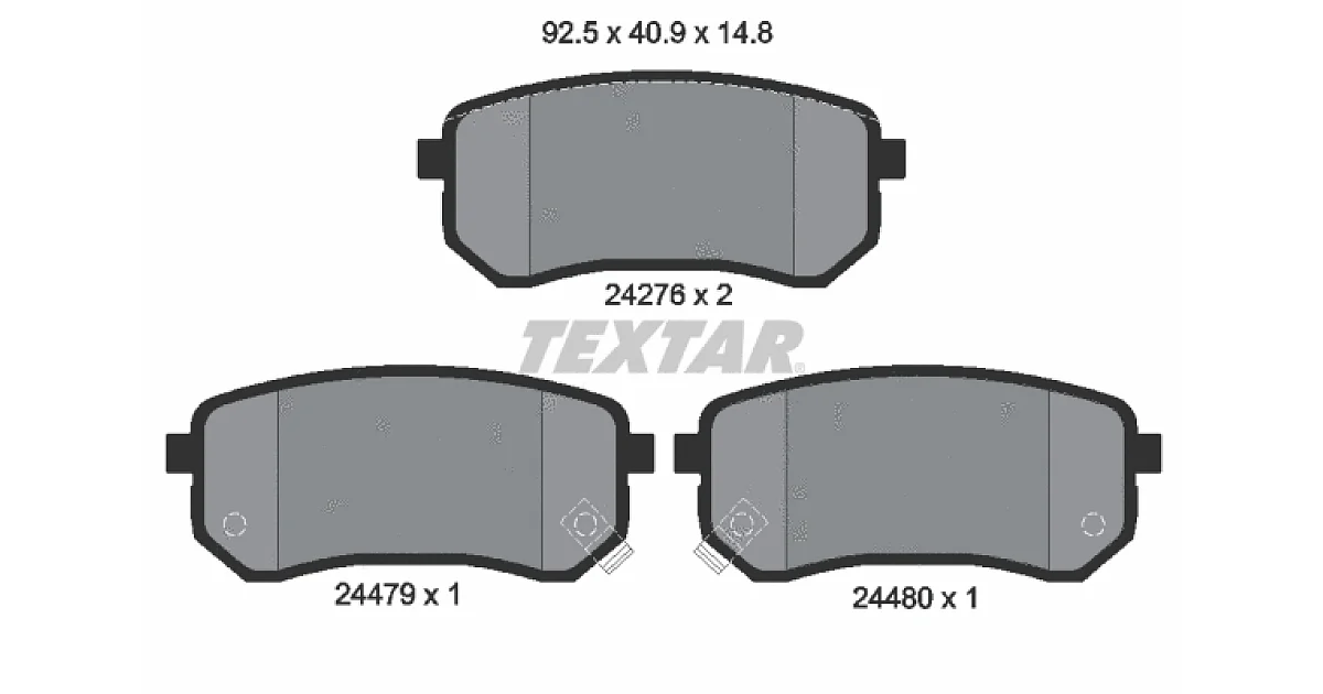 TEXTAR 2427601, Комплект тормозных колодок, дисковый тормоз