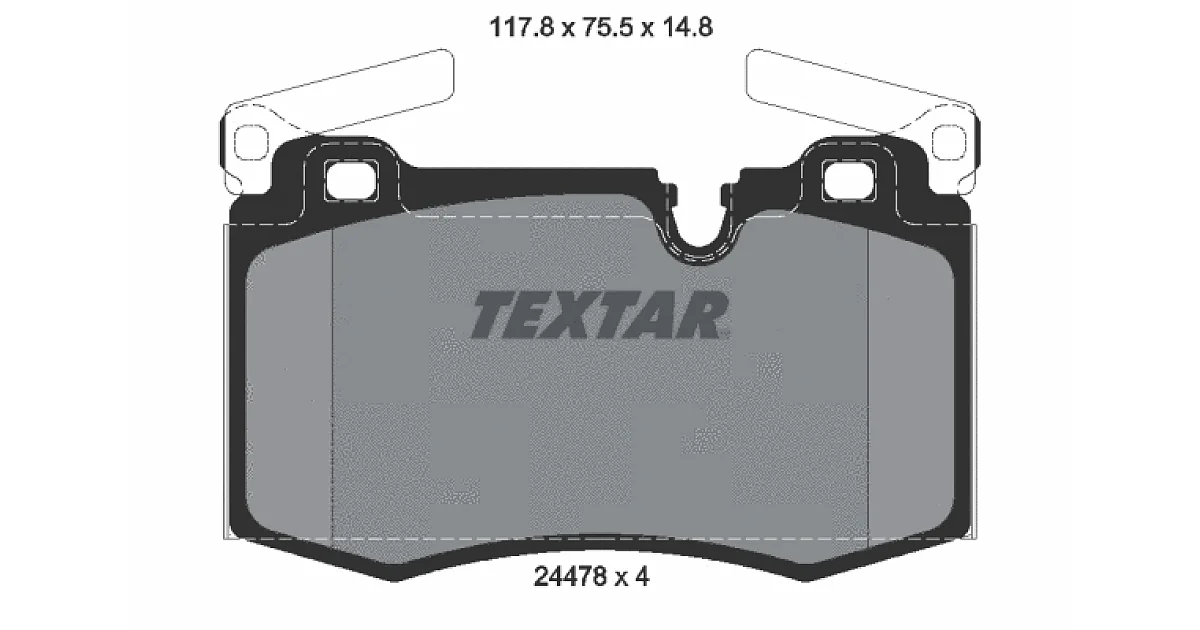 TEXTAR 2447801, Комплект тормозных колодок, дисковый тормоз