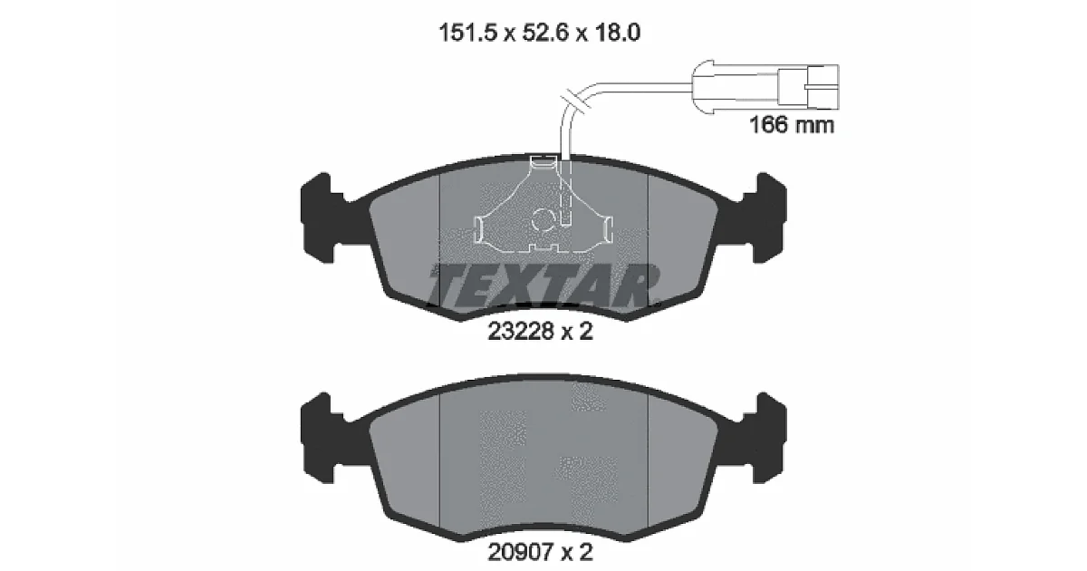 TEXTAR 2322702, Комплект тормозных колодок, дисковый тормоз