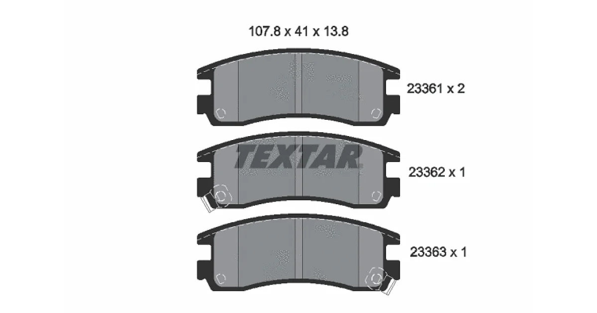 TEXTAR 2336101, Комплект тормозных колодок, дисковый тормоз