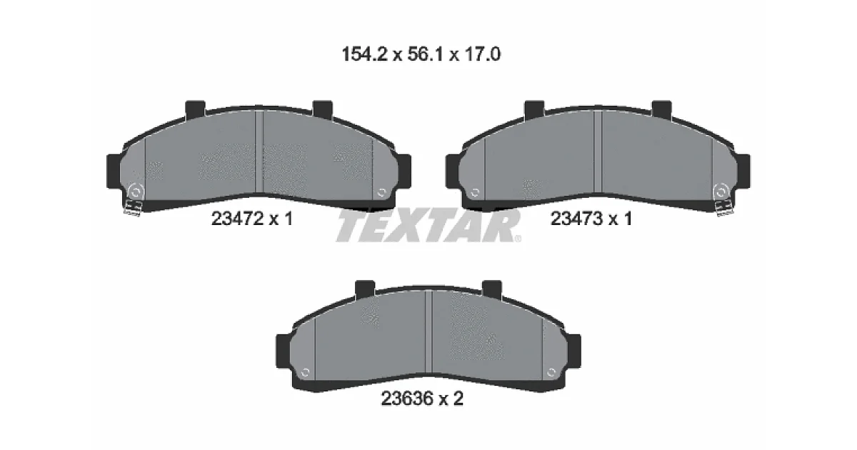TEXTAR 2347201, Комплект тормозных колодок, дисковый тормоз