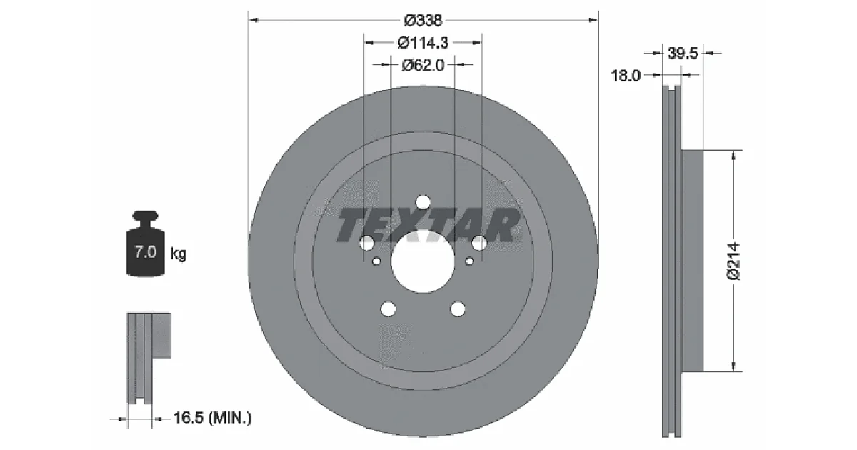 92325205 - TEXTAR - Тормозной диск