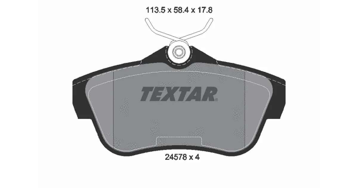 2457803 - TEXTAR - Комплект тормозных колодок, дисковый тормоз
