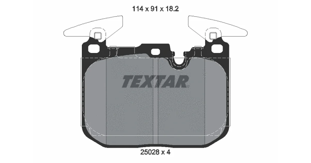 TEXTAR 2502801, Комплект тормозных колодок, дисковый тормоз