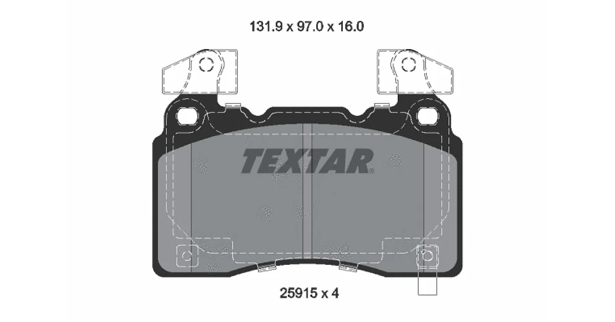 2591503 - TEXTAR - Комплект тормозных колодок, дисковый тормоз