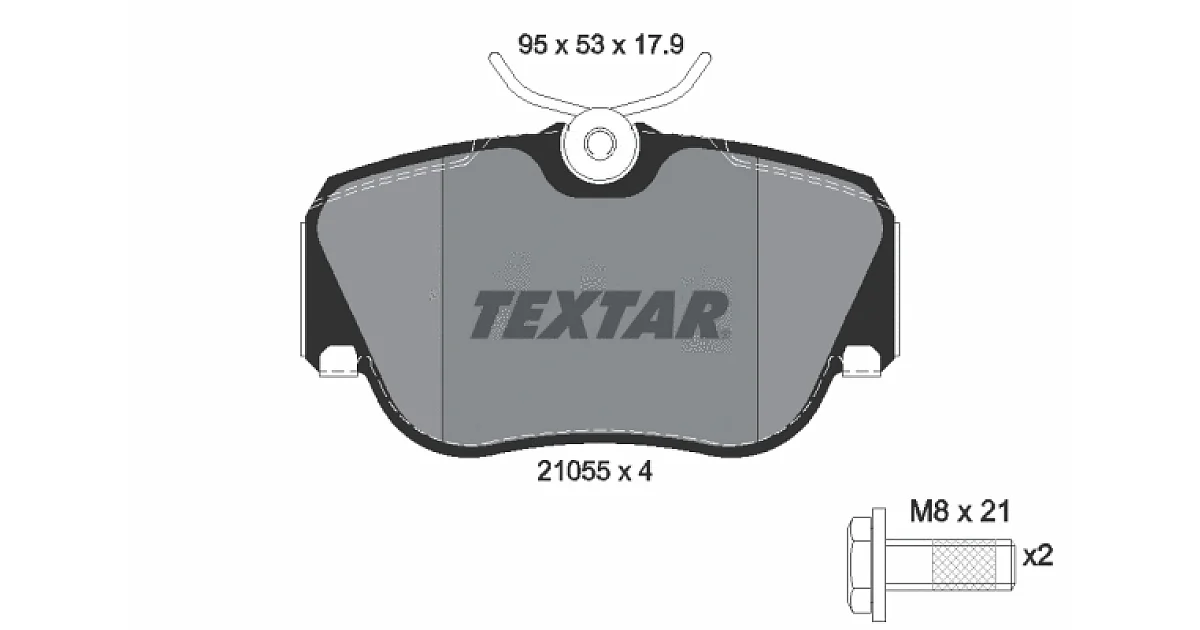 TEXTAR 2105503, Комплект тормозных колодок, дисковый тормоз